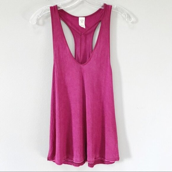 Free People Amelia T-Strap Tank Raspberry Size XS - Picture 3 of 8